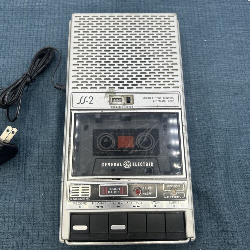 Vintage GE Silhouette-2 Cassette Tape Recorder 3-5154 A SS-2 General Electric